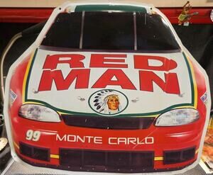 Vtg RED MAN Nascar Sign Tobacco Advertising Tin #99 MonteCarlo 1999 Kevin Lepage